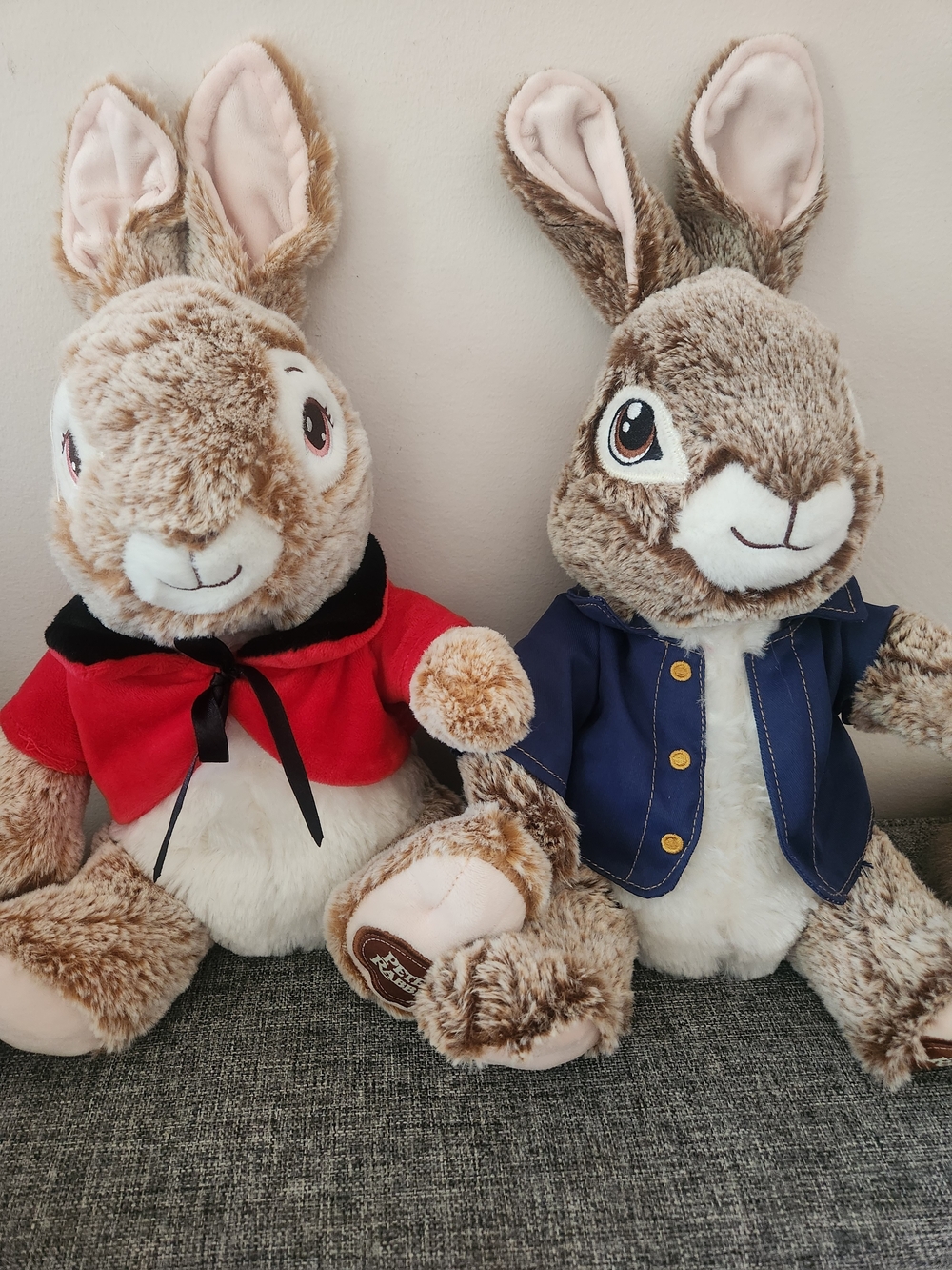 Peter Rabbit & Flopsy Plush Stuffed Animal Set - Movie Edition